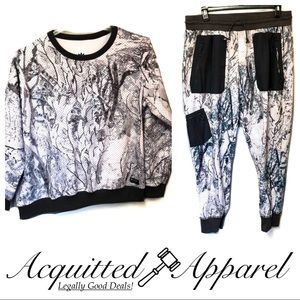 RARE Adidas Original Full Track Suit Snow Camo